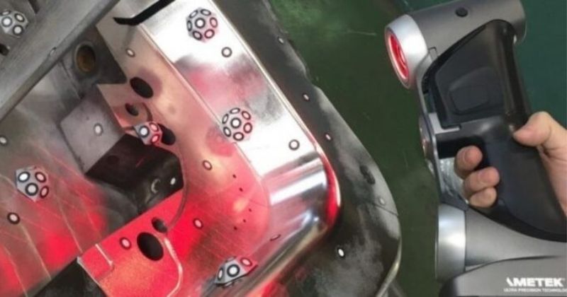 使用Creaform HandyScan 3D雷射掃描器精準掃描熱沖壓件