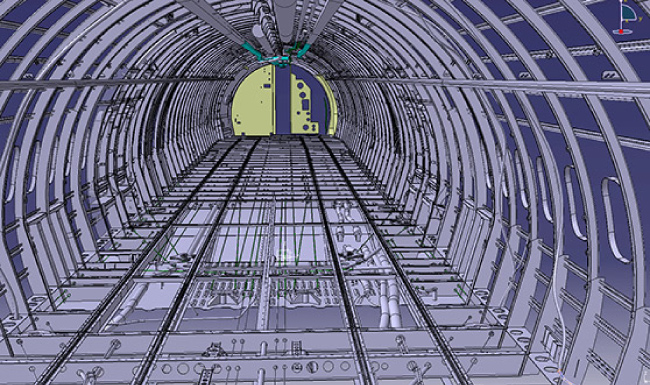 Jet Aviation使用3D量測工具對波音飛機內部逆向建模 Jet Aviation使用3D量測工具對波音飛機內部逆向建模
