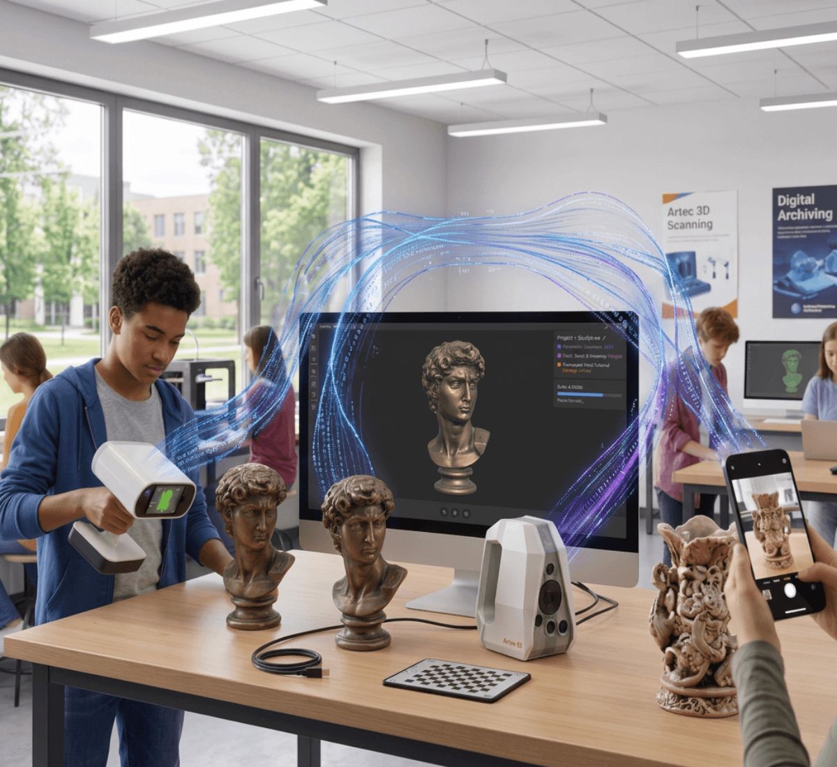 預算編列最佳解!Artec 3D 教育 Premium 套餐,讓系所數位建模一次到位 Artec Studio 攝影建模與 3D 掃描融合技術,為幾何模型貼上單眼相機的高解析度真實紋理