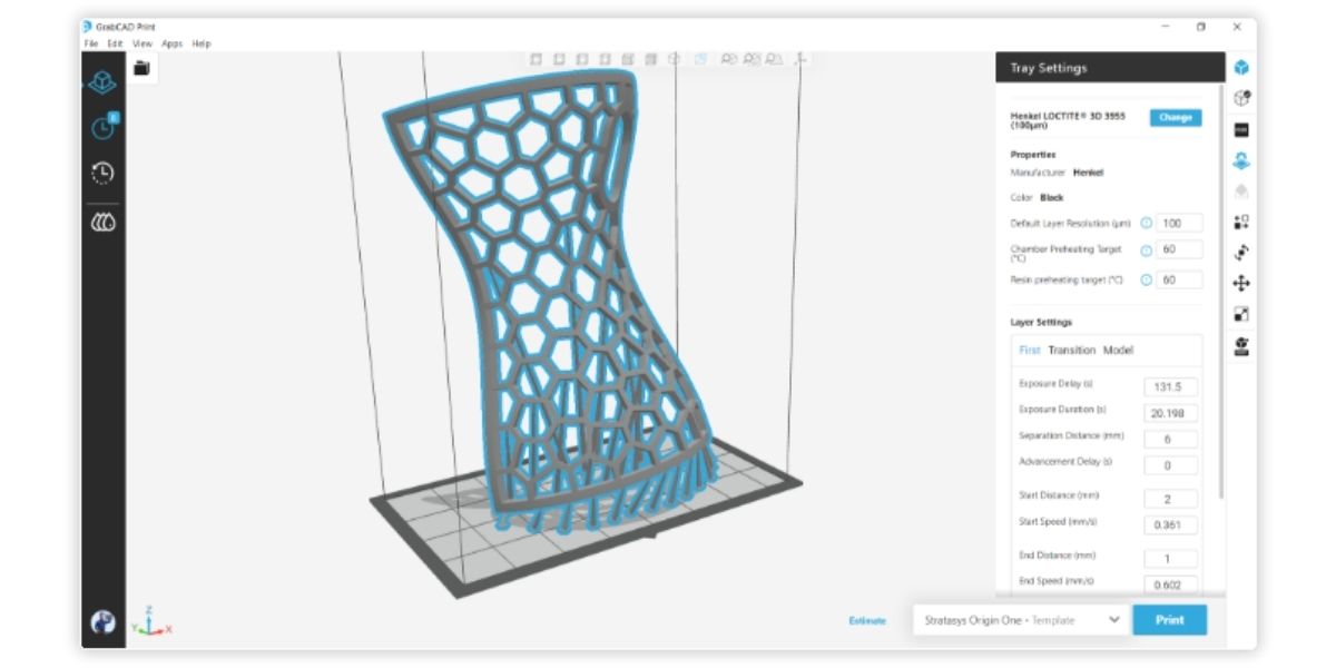 GrabCAD Print for Origin GrabCAD Print for Origin