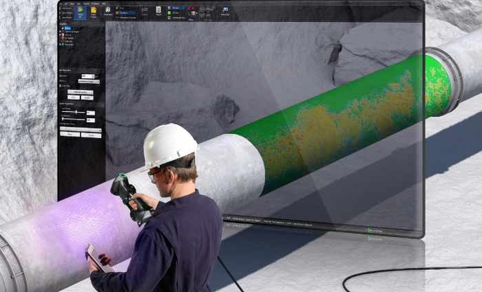 Creaform手持式3D雷射掃描儀與Pipecheck搭配提供管道量測強大的解決方案