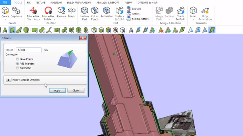 agics 3D列印編輯軟體 - 拉伸物件