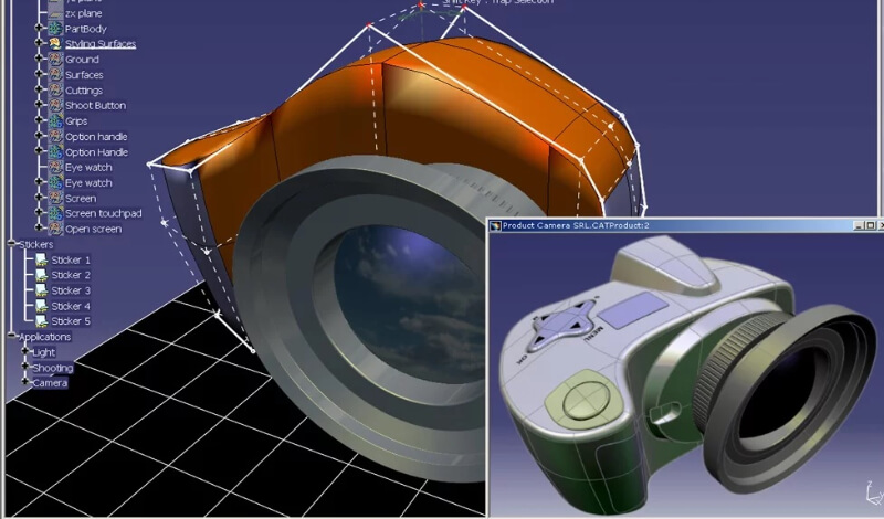 CATIA V5-3D高階CAD軟體 外型曲面與風格造型