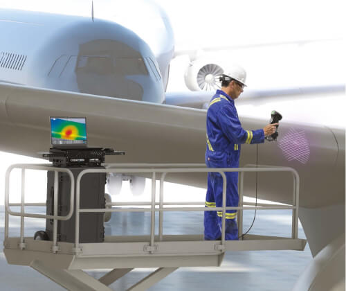 飛機機翼NDT 3D檢測-通業代理Creaform 手持式三維雷射掃描儀